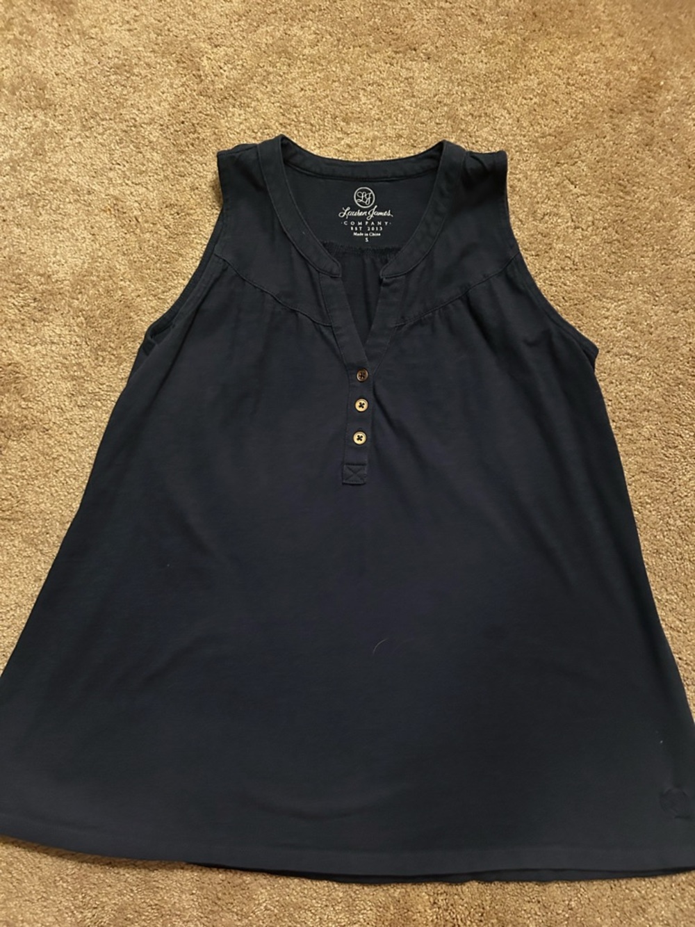Lauren James Ali Sub Top Sleeveless Navy Sz S